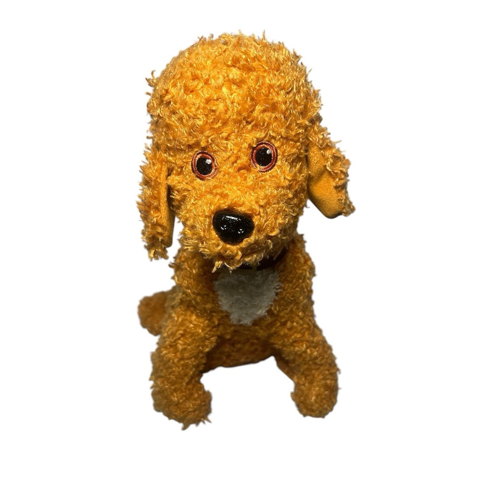 Disney Fancy Nancy Barking Frenchy Plush 11" Brown Poodle Dog Stuffed Animal EUC